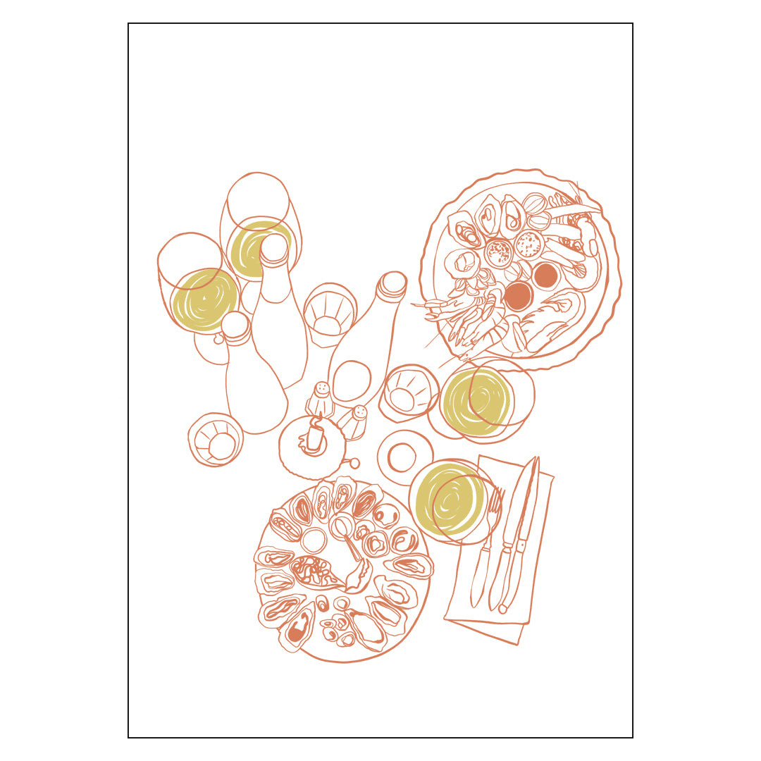 Schaal en schelp A3 RISO print