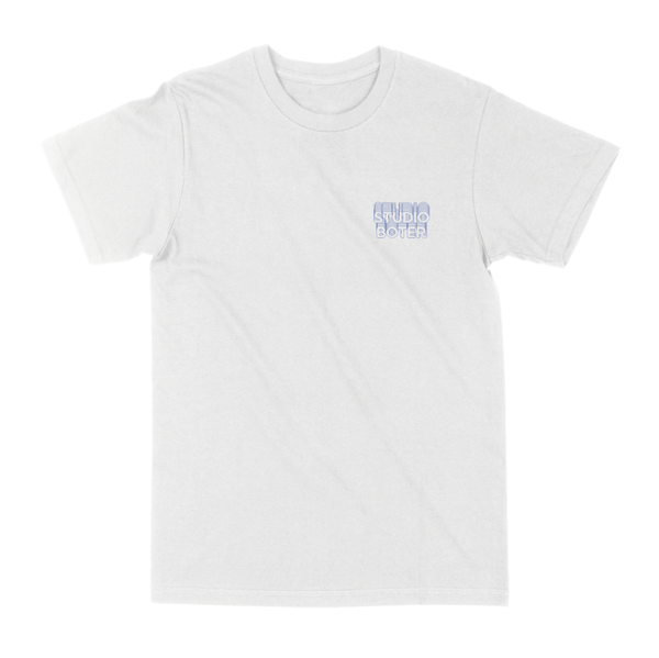 "Studio Boter – the blue line – T-shirt – Oesters" White