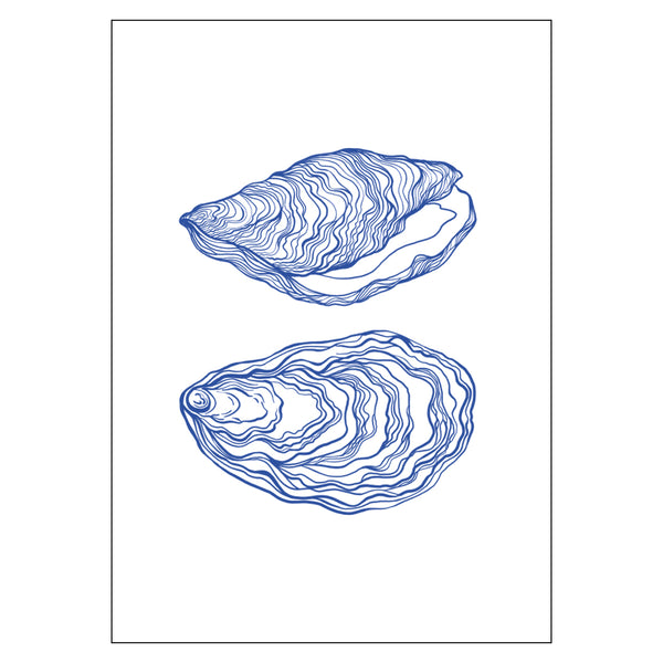 "OESTERS - BLUE EDITION " A3 PRINT