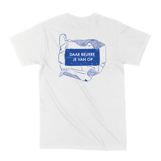 "Studio Boter – the blue line – T-shirt – Beurre" White